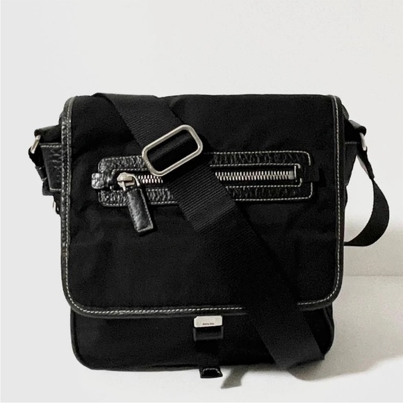 Prada Black Messenger Bag for Men - Picture 2 of 13